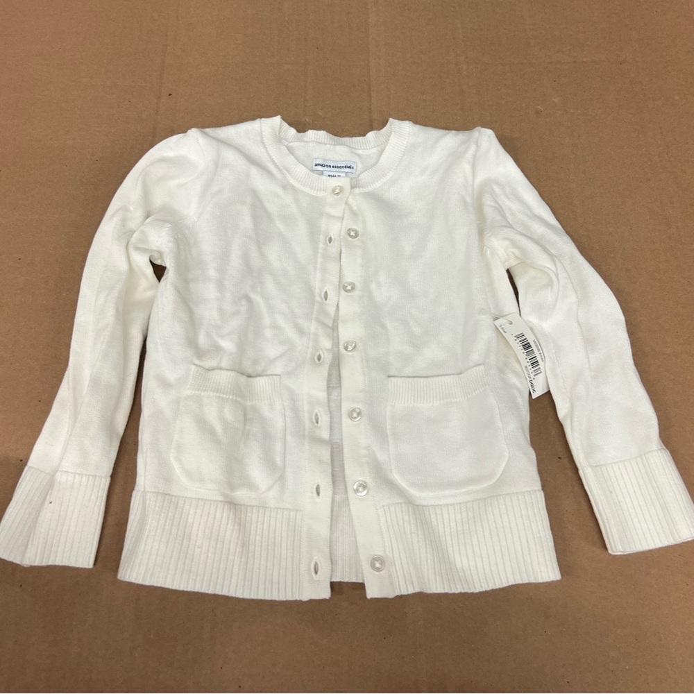 NWT Amazon Essentials Cream Knit Cardigan Size XS (4-5)